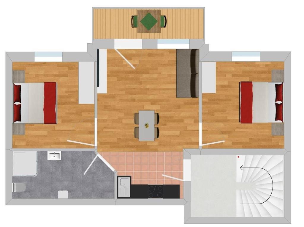 Plán poschodí v ubytovaní Ferienwohnung Stern