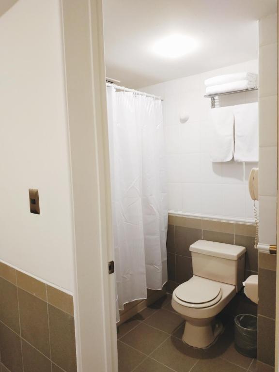 Koupelna v ubytování Hotel Alborada