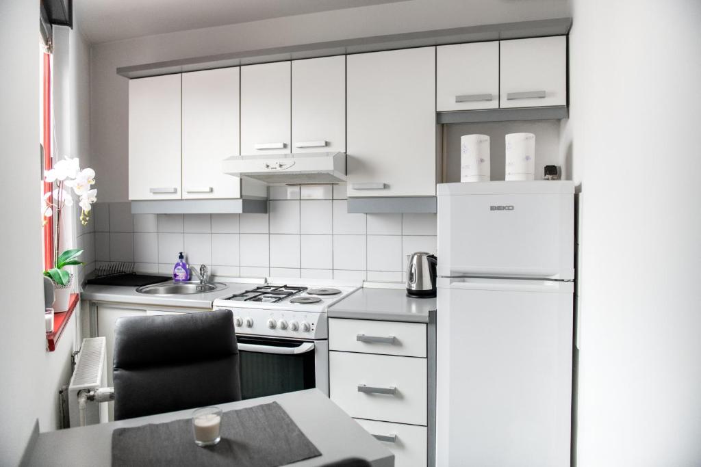 Kuchyň nebo kuchyňský kout v ubytování Flexible SelfCheckIns 15 & 19 - Zagreb - Garage - Loggia - New - Apartments Repinc