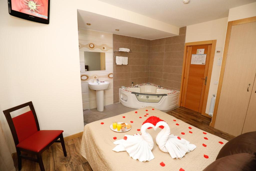 Koupelna v ubytování Hostal Conde David
