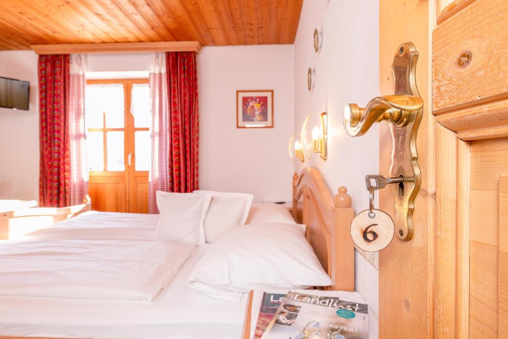 Postel nebo postele na pokoji v ubytování Haus Leiter