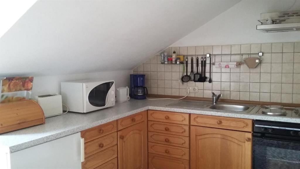 Kuchyň nebo kuchyňský kout v ubytování Haus Edelsbergblick