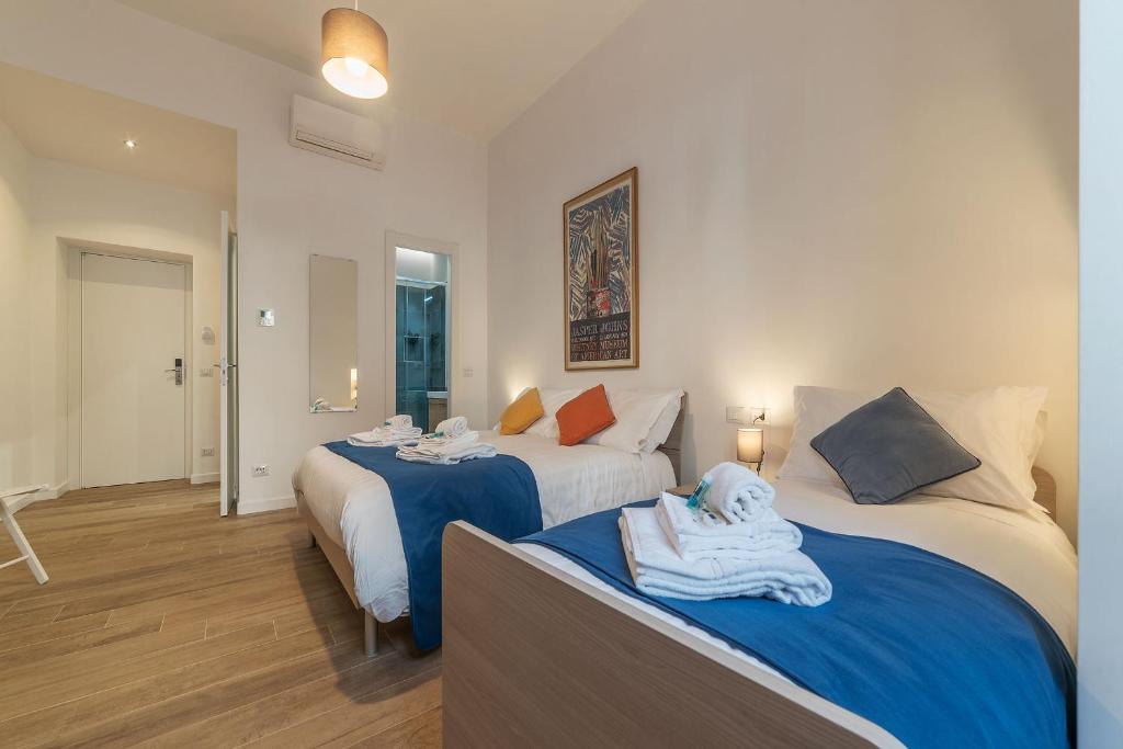 A bed or beds in a room at Roman Station House