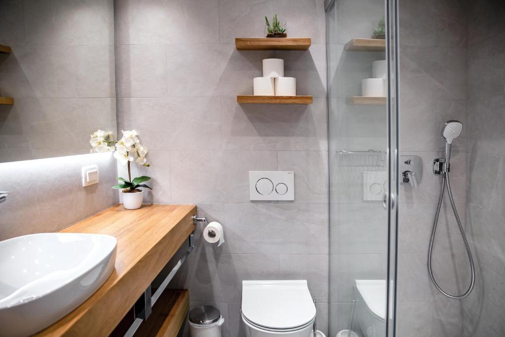 Koupelna v ubytování Apartments Hiša Pod Gradom