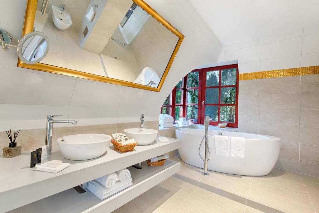 Koupelna v ubytování Hotel Hoffmeister