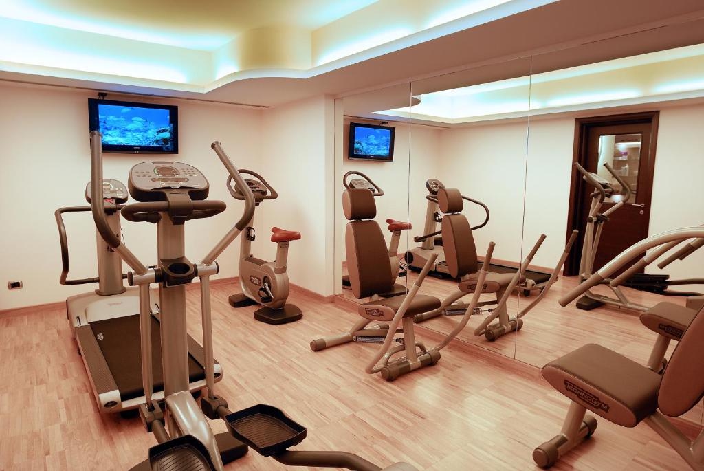 Fitness centrum a/nebo fitness zařízení v ubytování Hotel Leopardi