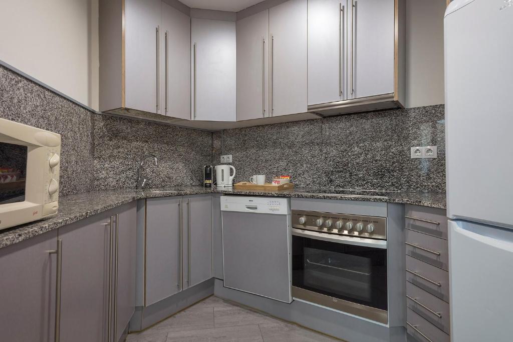 A kitchen or kitchenette at SibsBcn Universitat- Casa Batlló