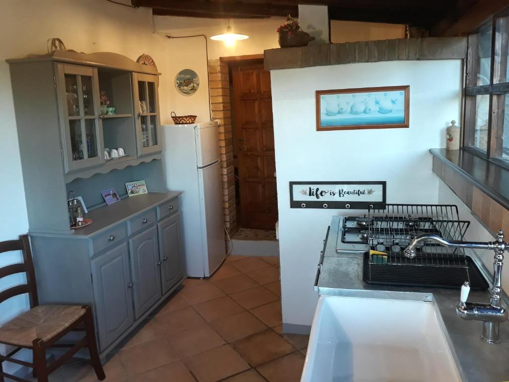 A kitchen or kitchenette at Casa Del Leone Rosso e Welness a due passi dalla Costa dei Trabocchi
