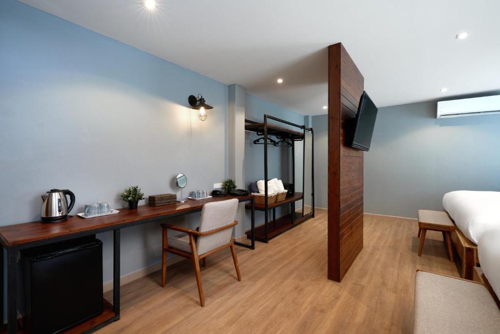 Postel nebo postele na pokoji v ubytování P2 Wood Loft