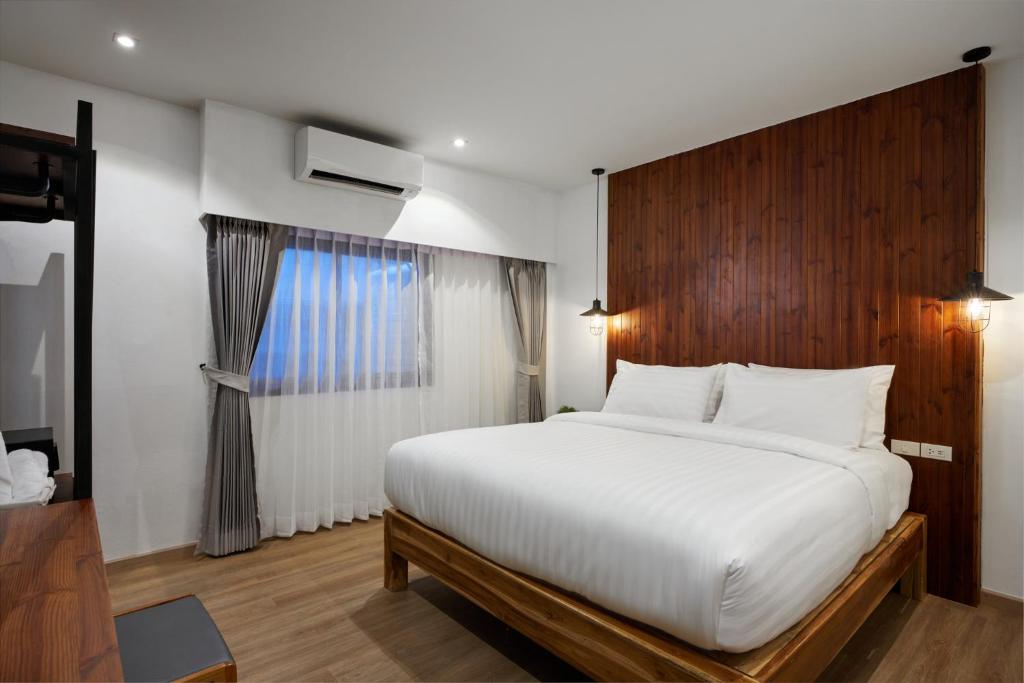 Postel nebo postele na pokoji v ubytování P2 Wood Loft