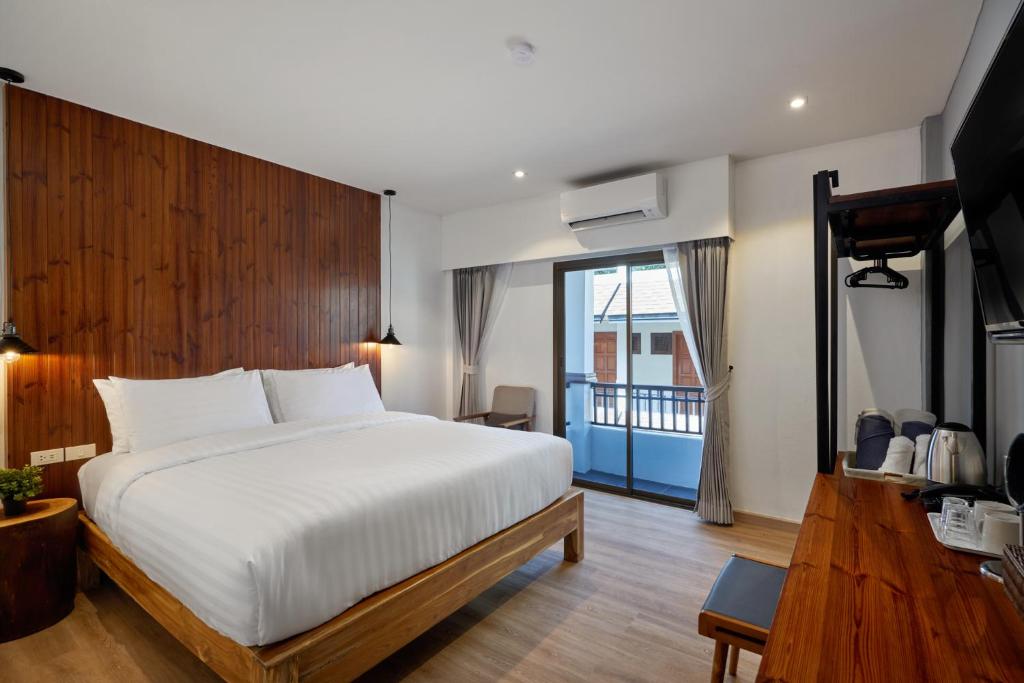 Postel nebo postele na pokoji v ubytování P2 Wood Loft