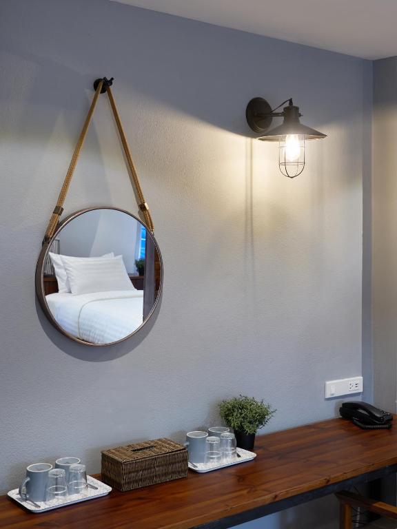 Postel nebo postele na pokoji v ubytování P2 Wood Loft