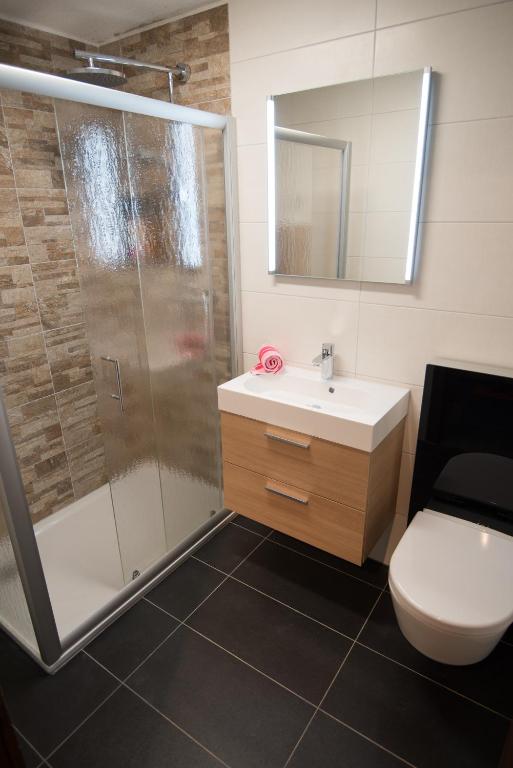 Koupelna v ubytování Ferienhaus Adonis