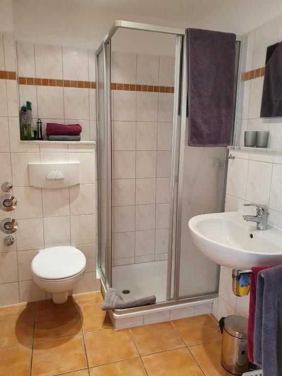 Koupelna v ubytování Haus am Grömitzer Deich
