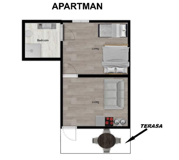 Půdorys ubytování Apartments Beho