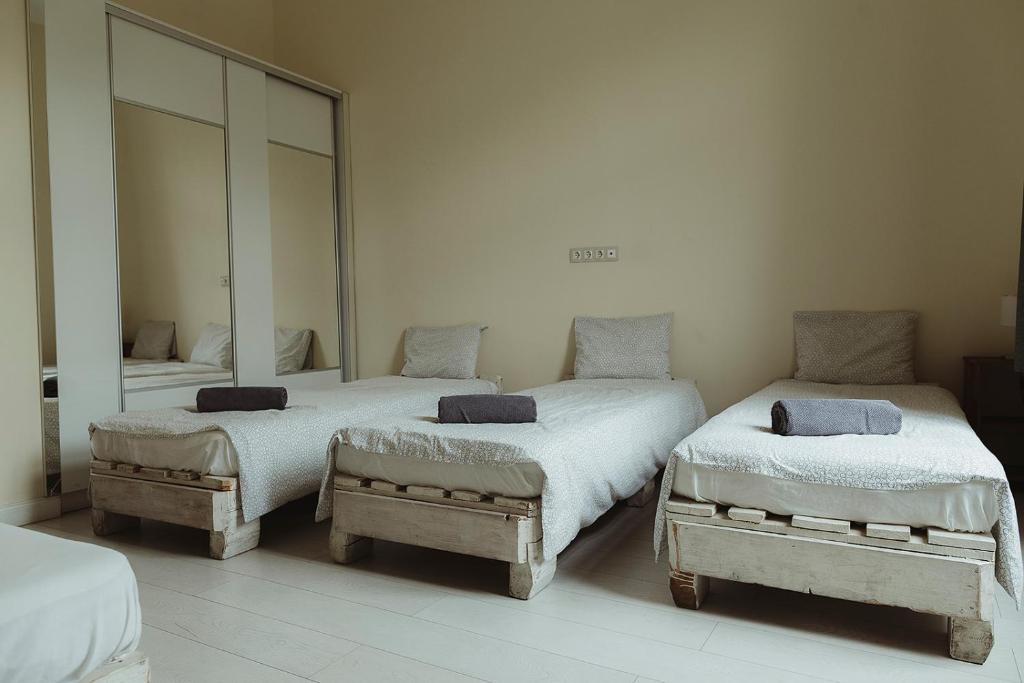 Posteľ alebo postele v izbe v ubytovaní Jozsef63 Apartment