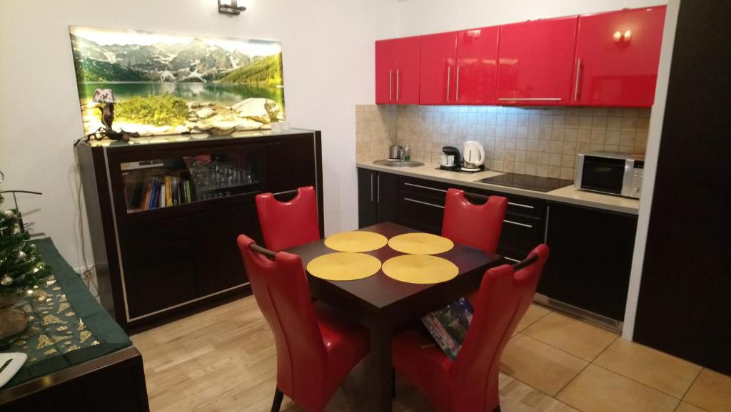 Kuchyňa alebo kuchynka v ubytovaní Apartament Radowid 15 w centrum z basenem