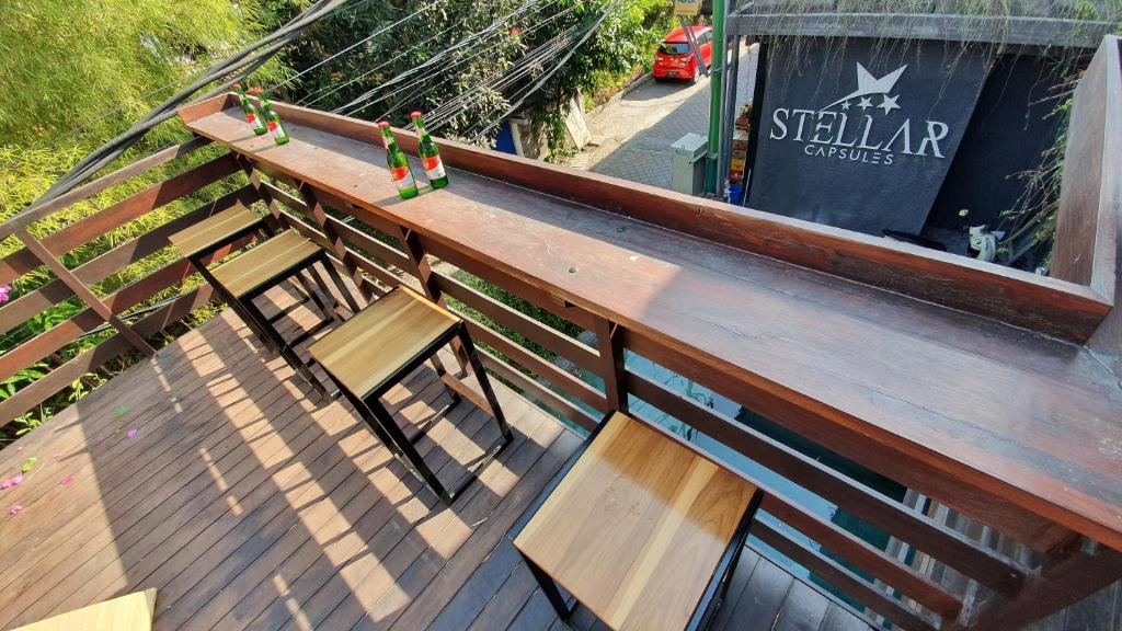 Balkón nebo terasa v ubytování Stellar Capsules