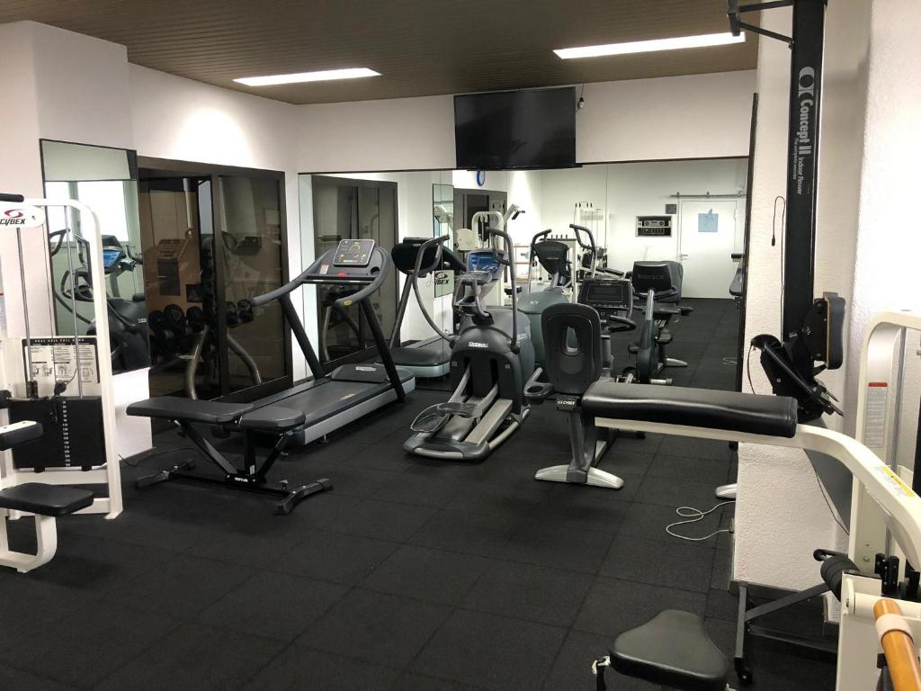 Fitness centrum a/nebo fitness zařízení v ubytování Hôtel du Grand Lac Excelsior