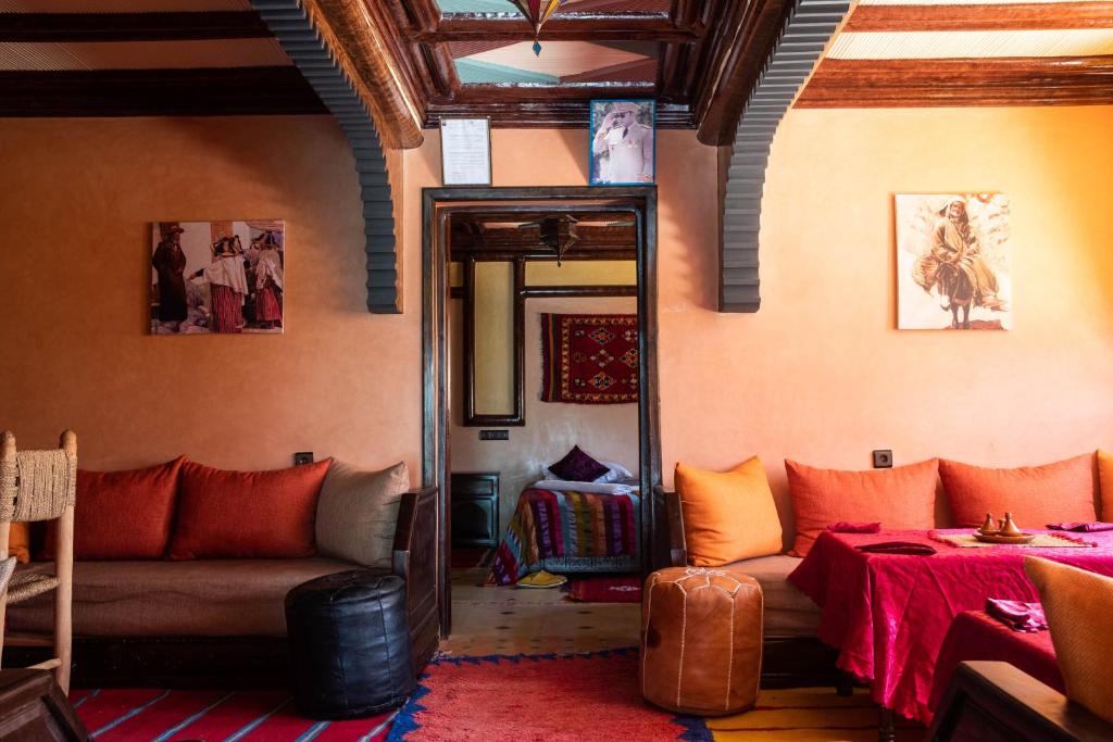 Posezení v ubytování Riad Atlas Panorama