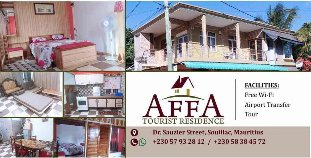 un collage de cuatro fotos de una casa en Affa Tourist Residence en Souillac
