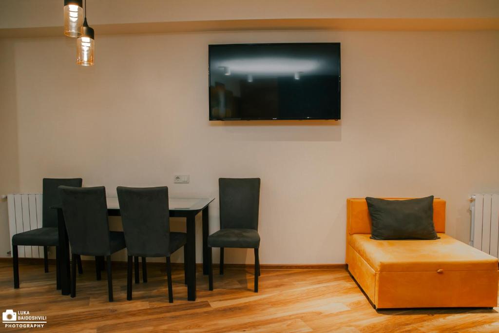 Posezení v ubytování New Gudauri Atrium Apartment 202