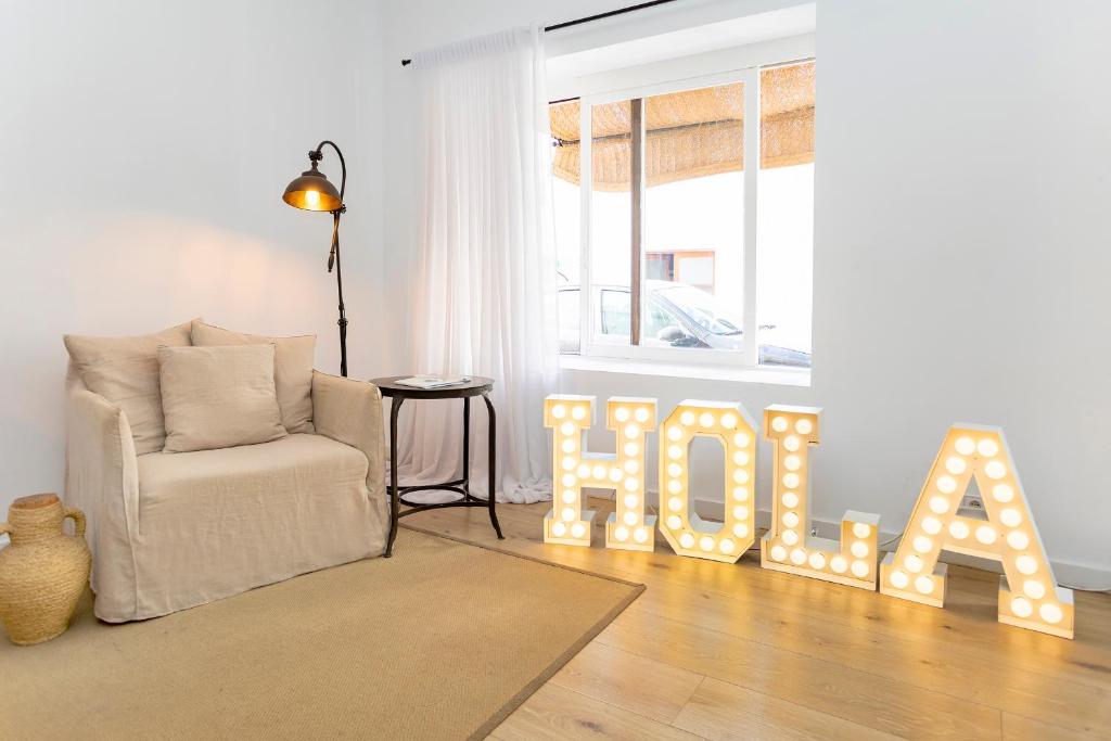 Posezení v ubytování Can Beia Hostal Boutique