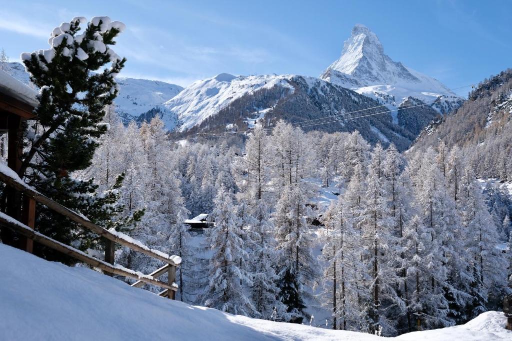 Ein allgemeiner Bergblick oder ein Berglick von des Hotels aus