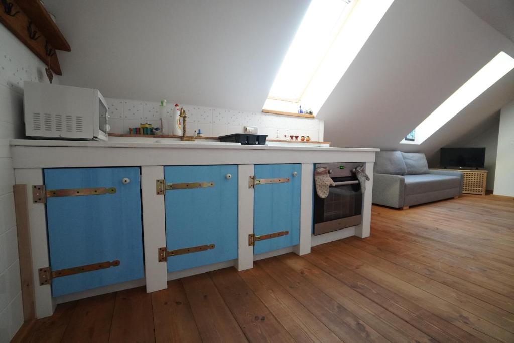Kuchyň nebo kuchyňský kout v ubytování Apartmán Malšín 2