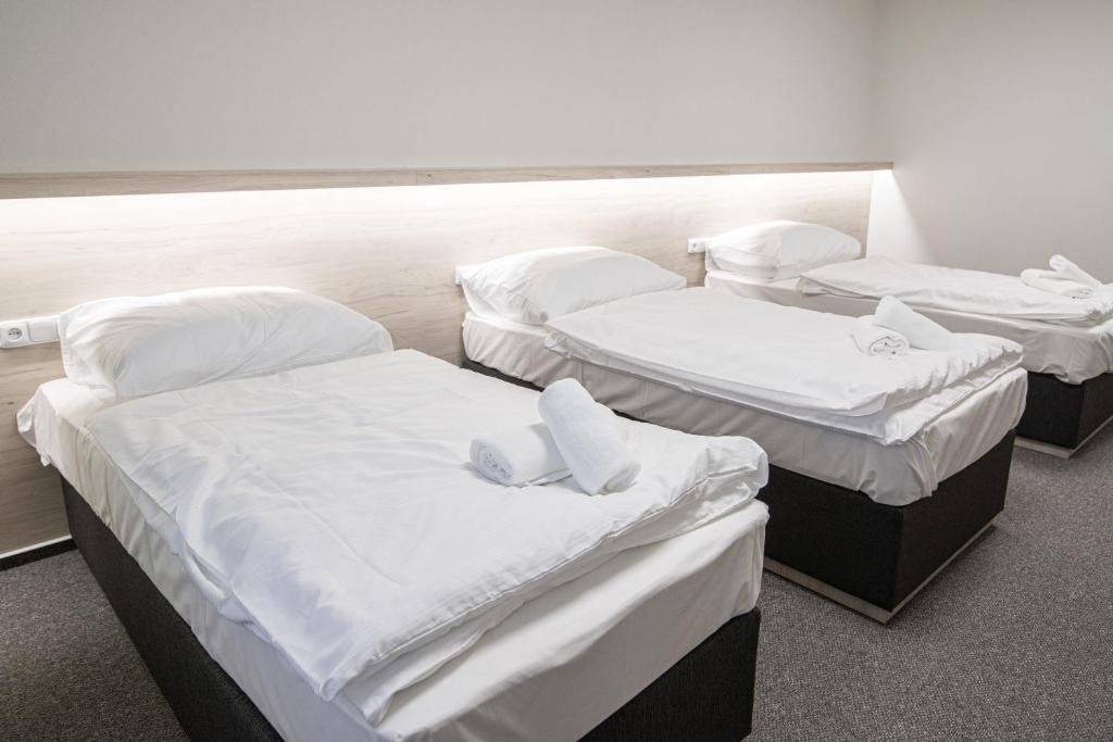 Postel nebo postele na pokoji v ubytování Garni hotel Roušarka