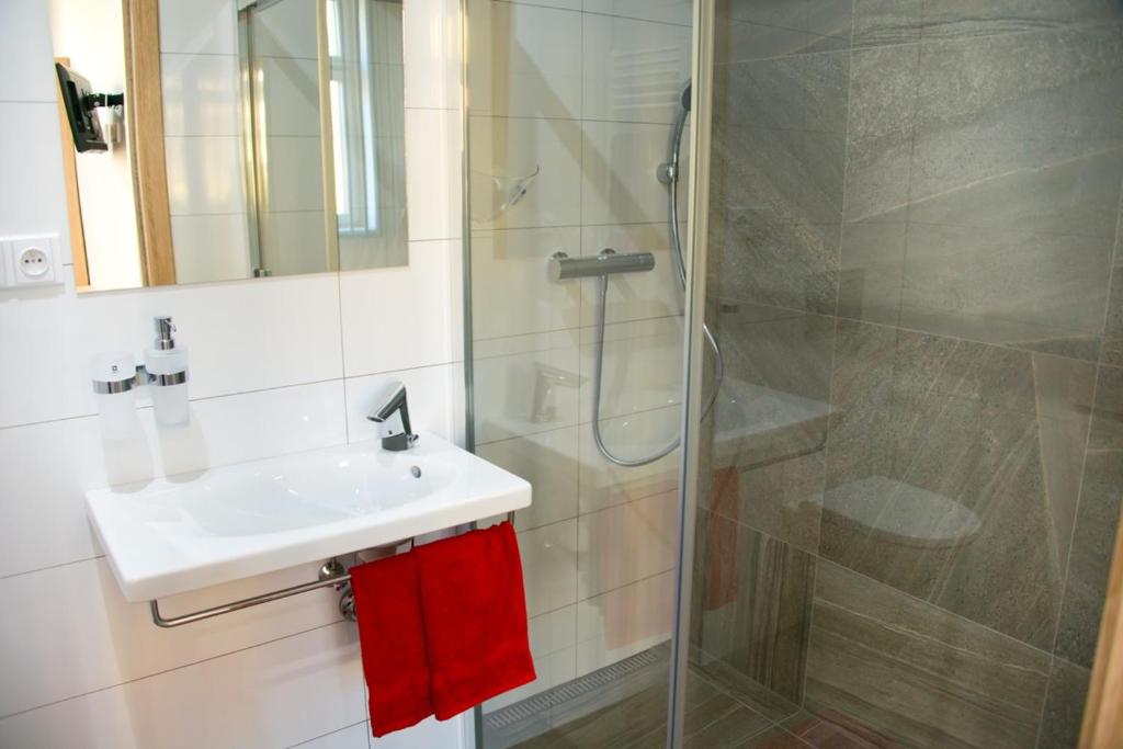 Koupelna v ubytování Elvíra ubytování v soukromém