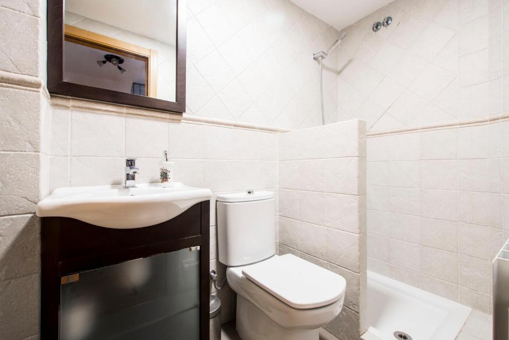 Koupelna v ubytování Casa Rural Galana