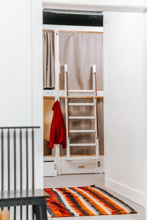 Postel nebo postele na pokoji v ubytování Cache House