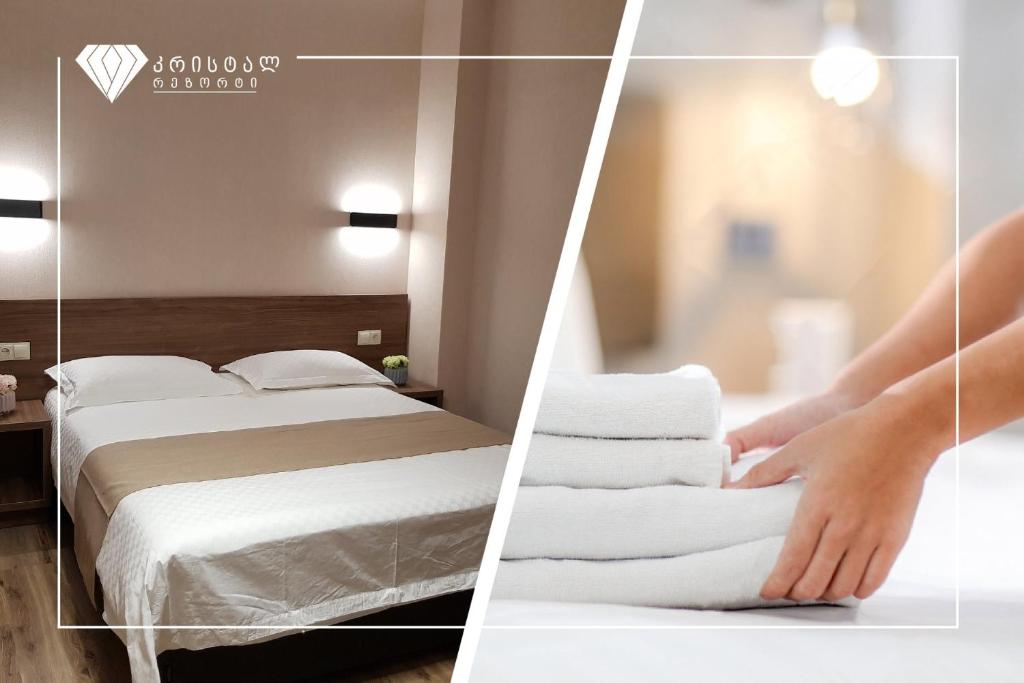 Postel nebo postele na pokoji v ubytování Crystal Resort B304 LUX
