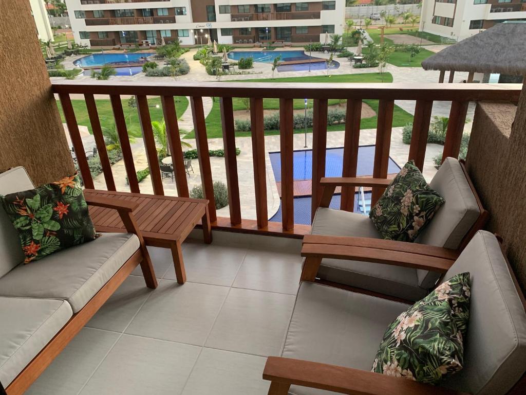  Flat Extraordinário Beira Mar Condomínio Cupe Beach Living