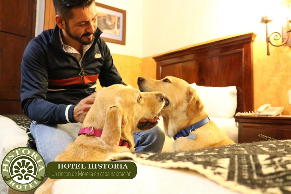 Domácí mazlíčci ubytovaní s hosty v ubytování Hotel Historia