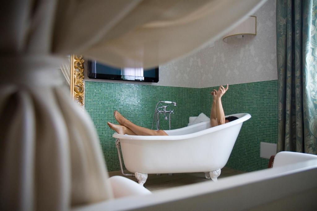 Koupelna v ubytování HM MotelHotel