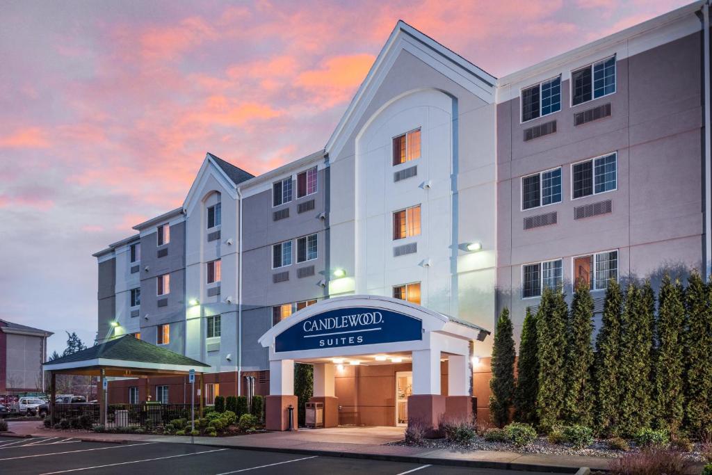 a rendering of the front of a hotel at Candlewood Suites Olympia - Lacey, an IHG Hotel in Lacey