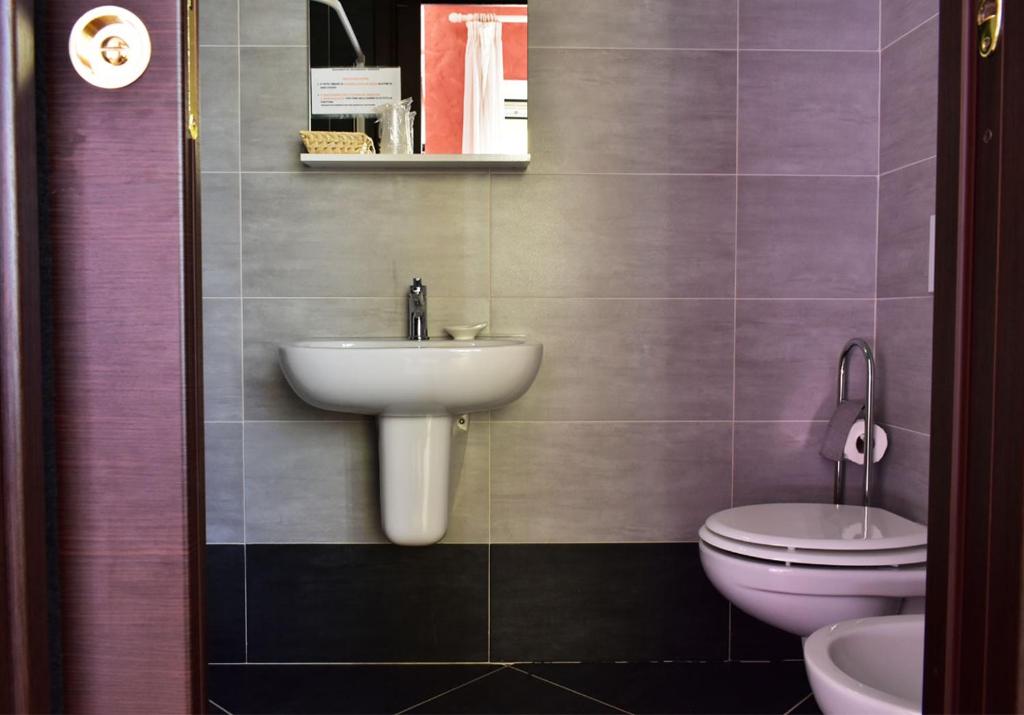 Koupelna v ubytování B&B Arcobaleno