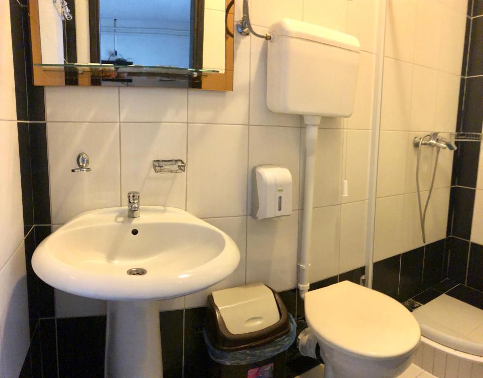 Koupelna v ubytování Guesthouse Duga