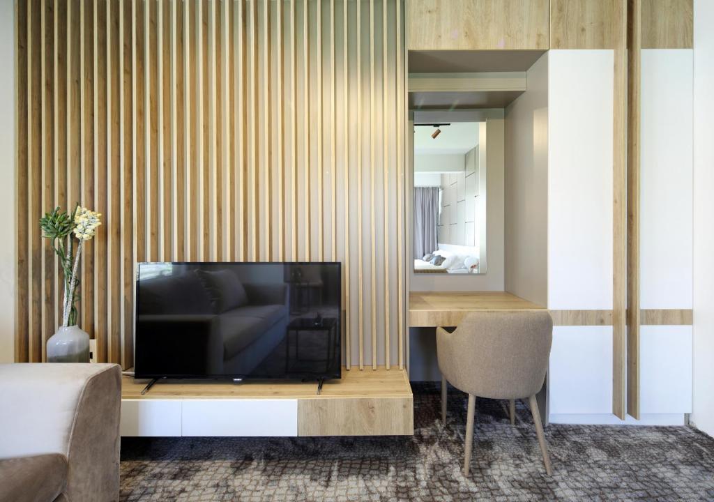 TV a/nebo společenská místnost v ubytování Hotel Koncept Residence