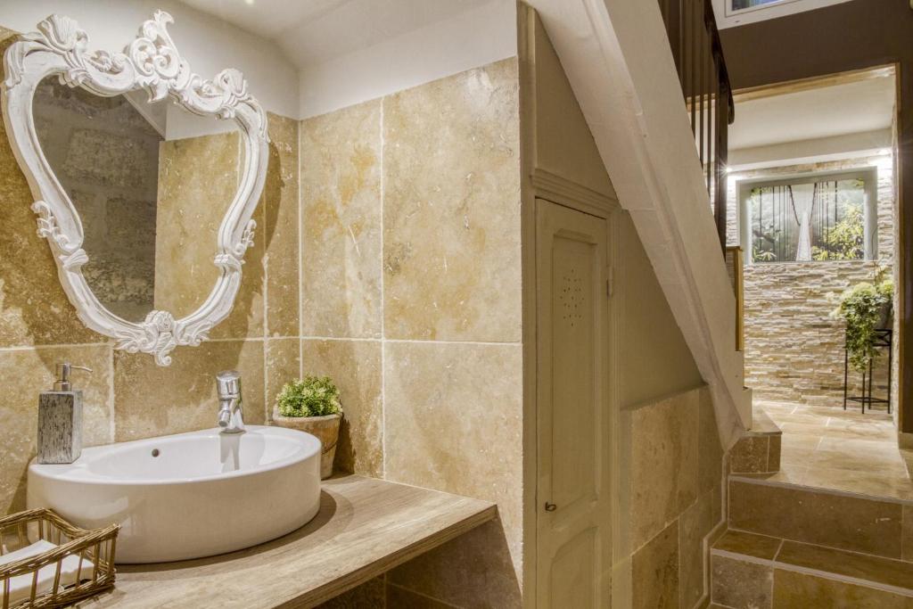 Koupelna v ubytování Hotel Boquier