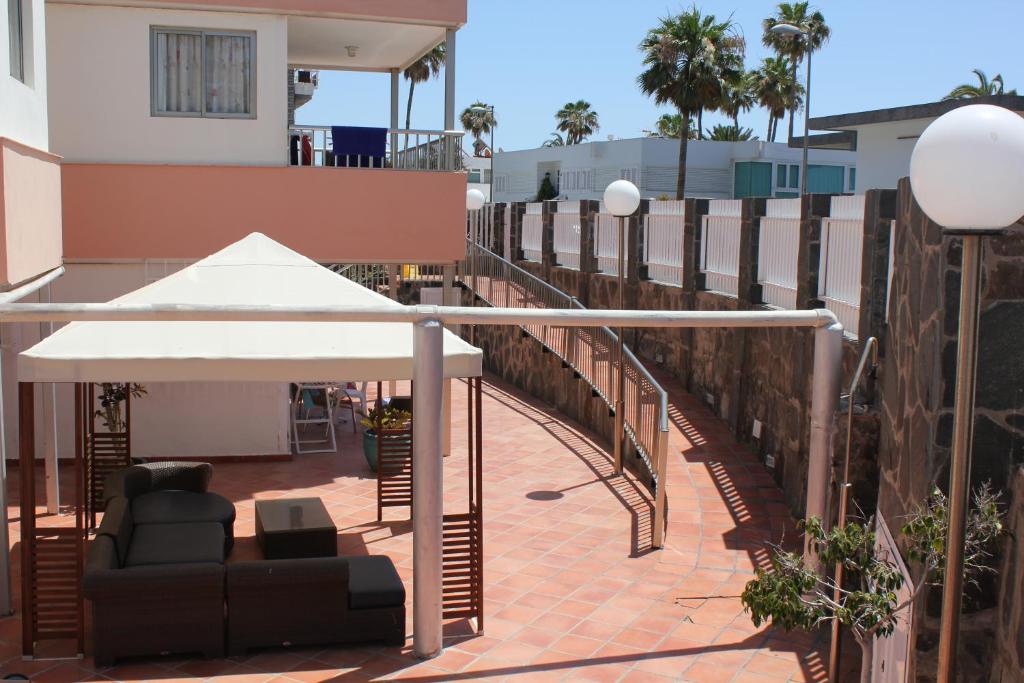 Balkón alebo terasa v ubytovaní Apartamentos Oasis Sol