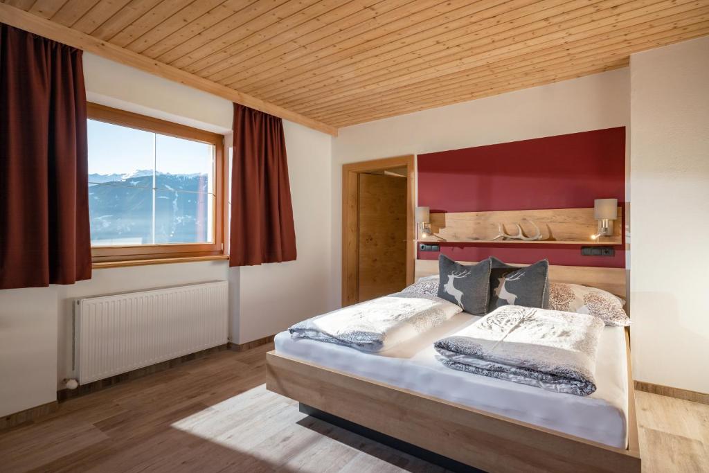 Postel nebo postele na pokoji v ubytování Haus Panorama