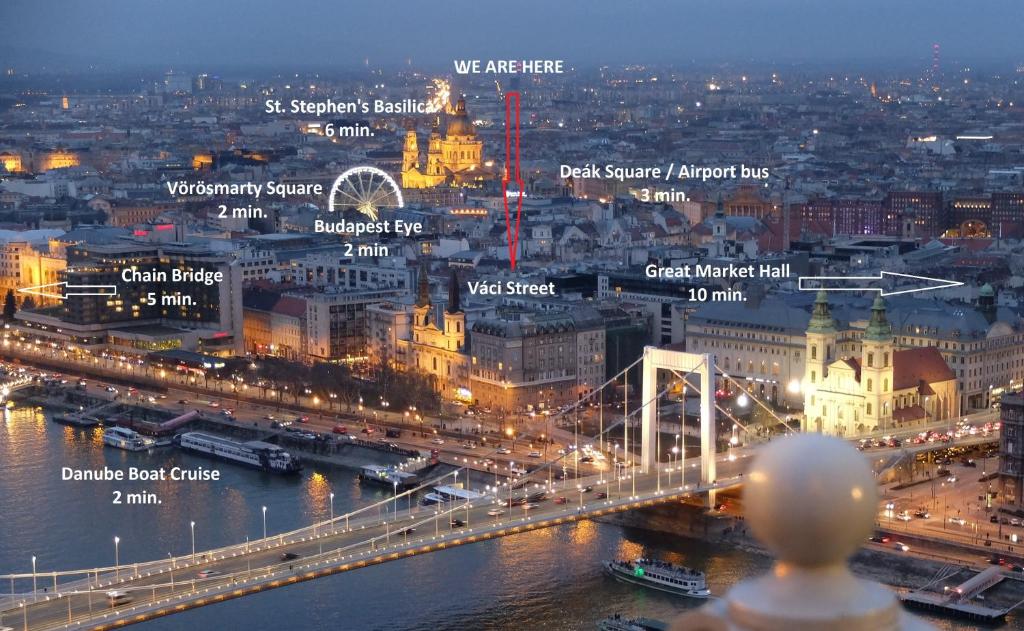 Výhľad na mesto Budapešť alebo výhľad na mesto priamo z apartmánu