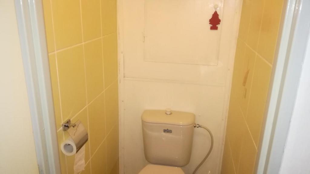 małą łazienkę z toaletą w pokoju w obiekcie Flat2 for 2 people, WiFi w Ostravie