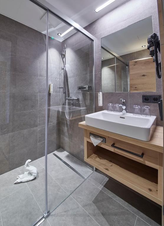 Koupelna v ubytování Hotel Hubertushof