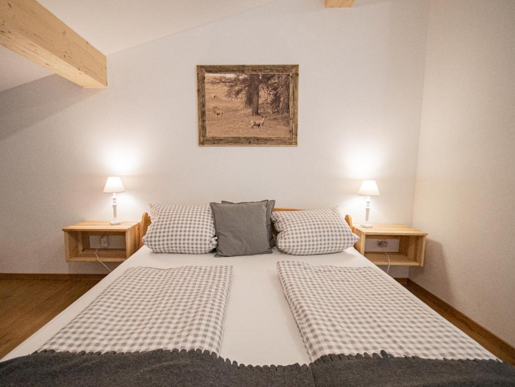 Postel nebo postele na pokoji v ubytování Nagelehof Apartment Blaser