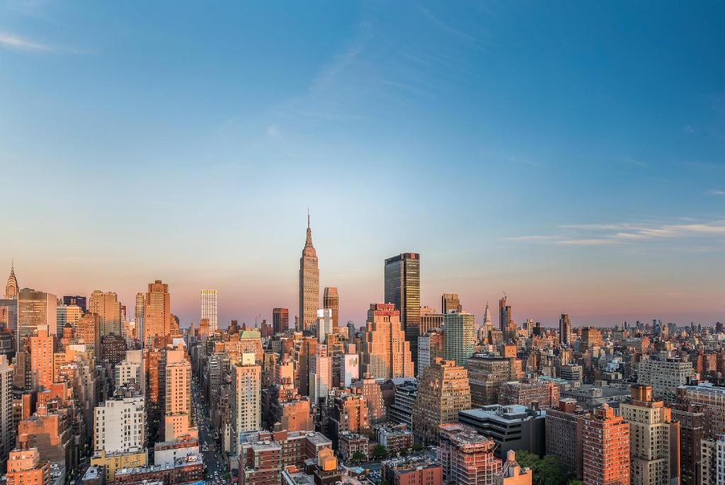 Nespecifikovaný výhled na destinaci New York nebo výhled na město při pohledu z hotelu