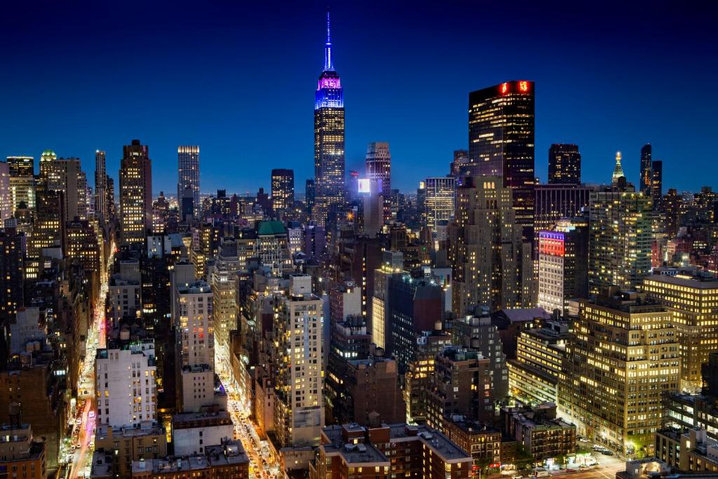 Nespecifikovaný výhled na destinaci New York nebo výhled na město při pohledu z hotelu